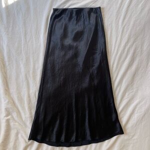 Aritzia Babaton Satin Midi Skirt with Elastic Waist